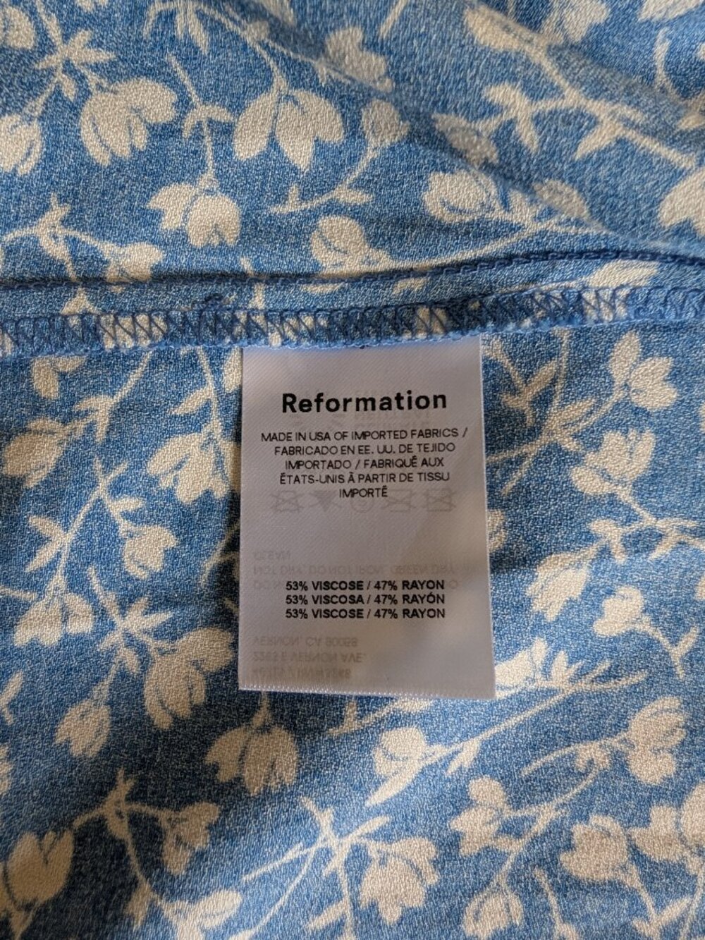 Reformation Lacey Dress in Marie Size 4 Like New! - Picture 3 of 5
